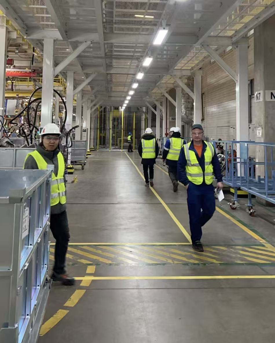 Site walkthrough with safety crew